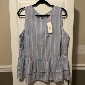 BNWT Vineyard Vines Nicholls stripe peplum top
